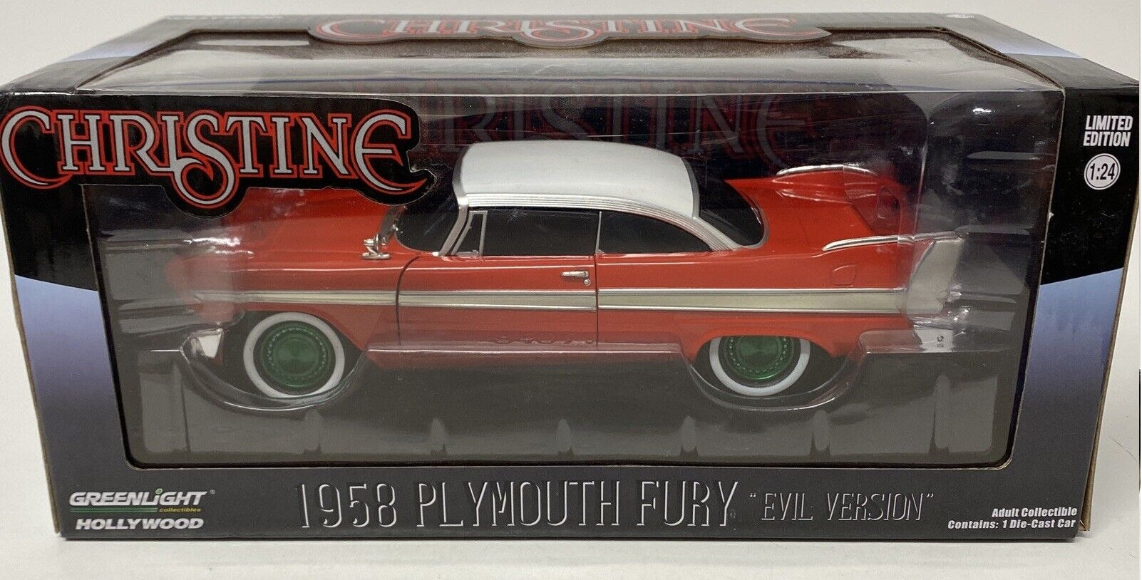 Plymouth Fury 1958 "Christine" (Evil Version) GREEN MACHINE Chase car