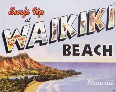Surfs Up at Waikiki Beach Hawaii