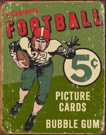 Topps Football Bubble Gum 5¢