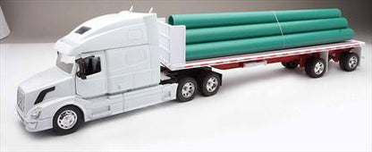 Volvo VN-780 " Flatbed Trailer with Long Pipes