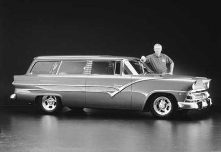 1955 Ford Long Roof Station Wagon "Posies Orange Krisp" 