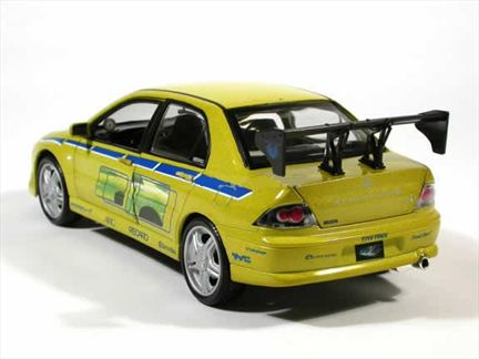ミニカー FAST&FURIOUS Lancer Evolution VII 1/18 楽天市場】ワイルドスピード FAST & FURIOUS [ Brian's Mitsubishi
