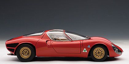 Alfa Romeo - MILLENNIUM 1/18 ALFA ROMEO 33 STRADALE PROTOTYPE 1967(RED) 完成品 ミニカー(70191) AUTOart(オートアート) AUTOart 1:18 Alfa Romeo 33 Stradale Prototype 1967 Red 70191
